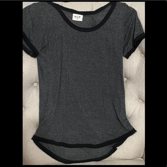 H.I.P. Rounded Bottom Gray Shirt - Picture 1 of 4